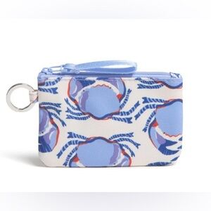 Vera Bradley Crab Print Zip ID New with Tags